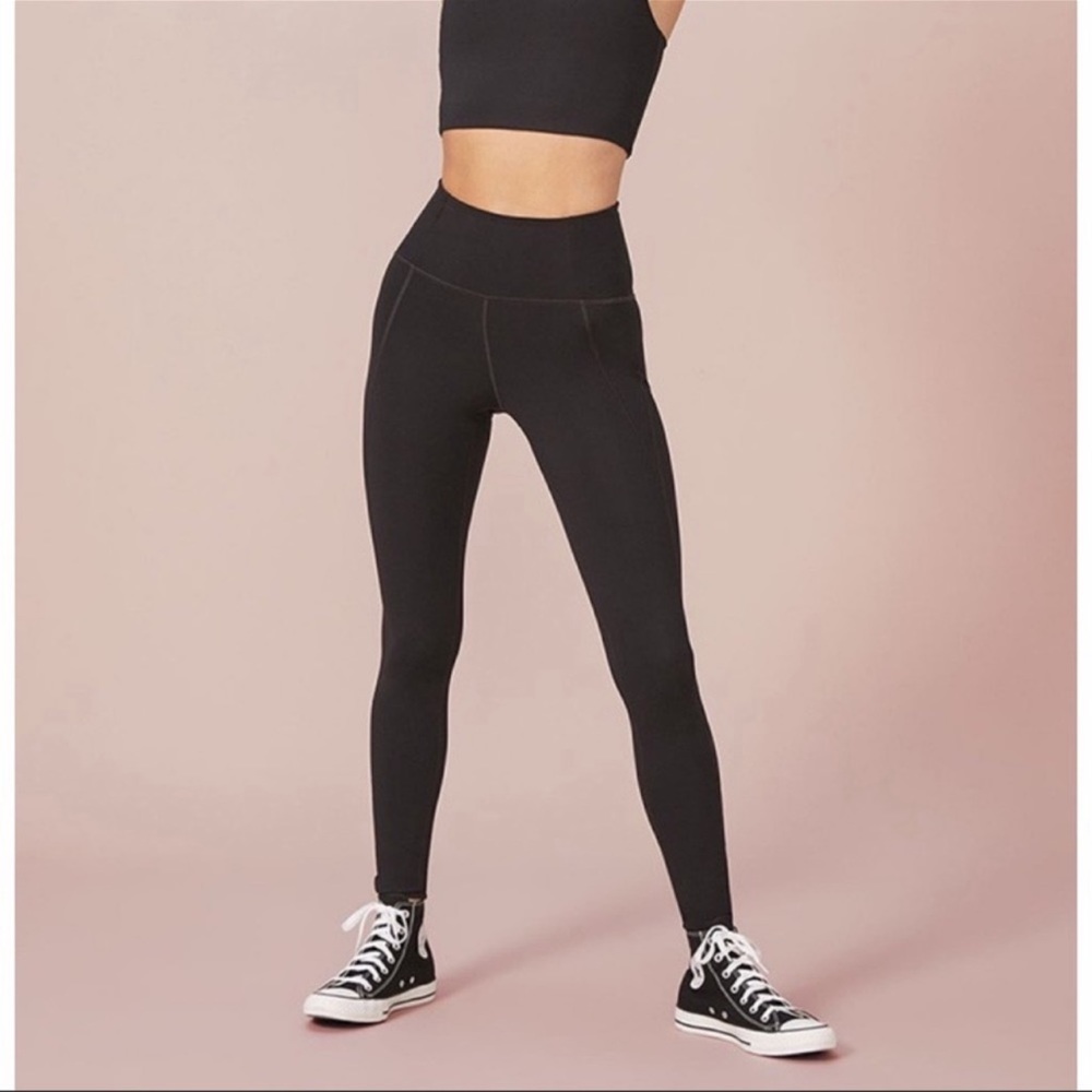 Girlfriend Collective Black Compressive High Waist Size Small